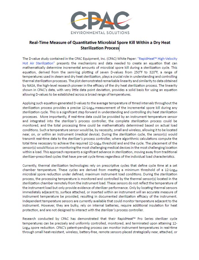 Quantitative Microbial Spores Report